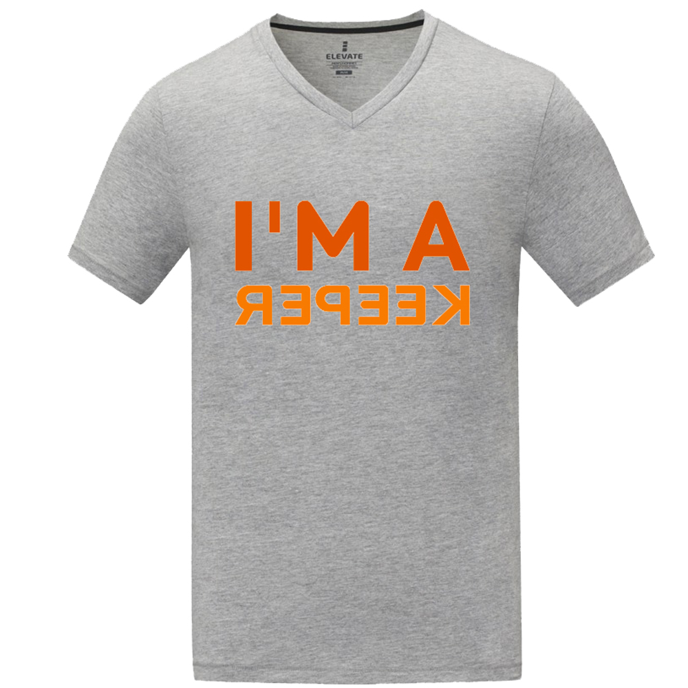 OBO I'm a Keepr men's shirt grey-orange