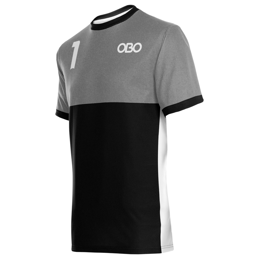 Obo custom goalieshirt grey/black