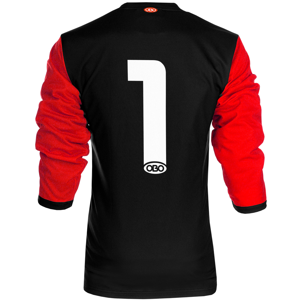 Obo custom goalieshirt red/black