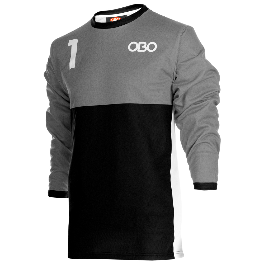 Obo custom goalieshirt grey/black